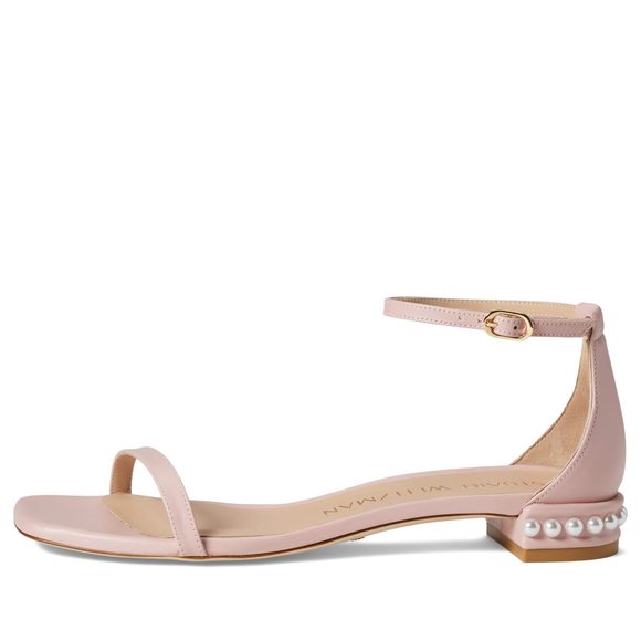 STUART WEITZMAN NUDISTCURVE PEARL FLAT SANDAL BALLET 9 B